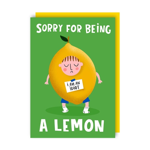 Lemon Sorry Card (Pack of 6)