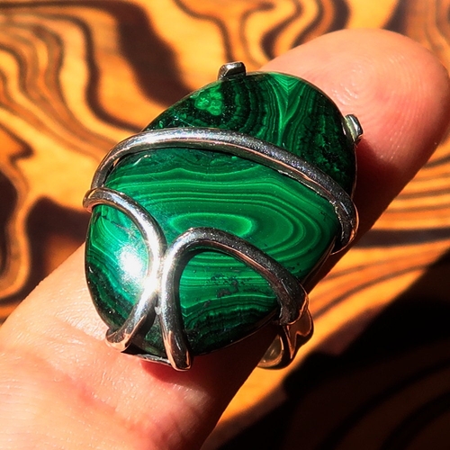 Malachite Ring, handmade silver ring, unique silver ring, Sterling