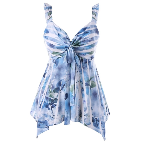  2019 Women Summer Plus Size Foral Ruffle