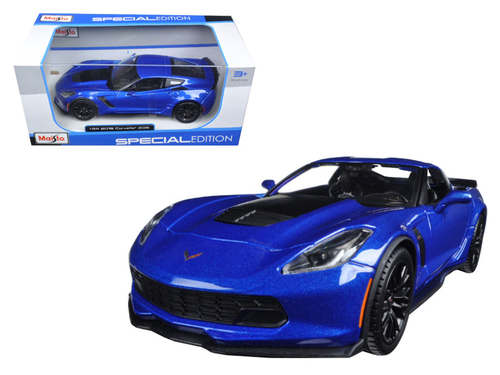 2015 Chevrolet Corvette Stingray C7 Z06 Blue Metallic 1/24 Diecast
