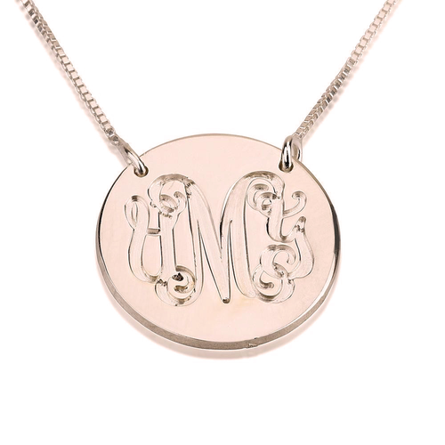 Monogram Disc Necklace