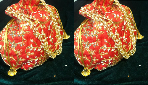 Women Handbag Potli bags with drawstring Clutches pack of 2