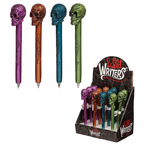 Fun Metallic Skull Novelty Pen