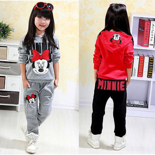 Baby Girl boy Kids cartoon sports Clothes set