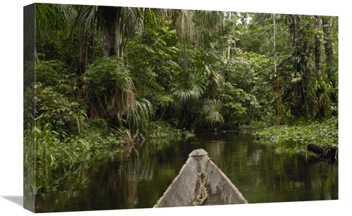 Global Gallery GCS-453076-1624-142 16 x 24 in. Dugout Canoe in Blackwa