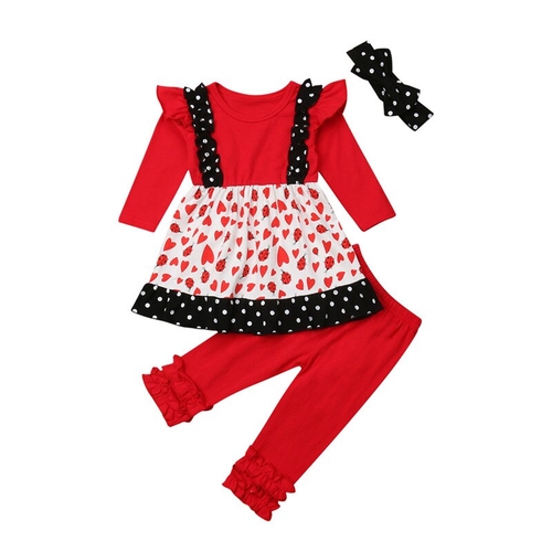 Pretty Kids Baby Girls Autumn Outfits Ladybug