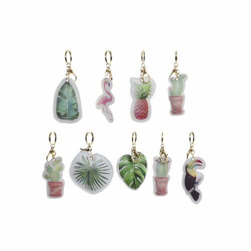 Keychain DKD Home Decor Green (9 pcs)