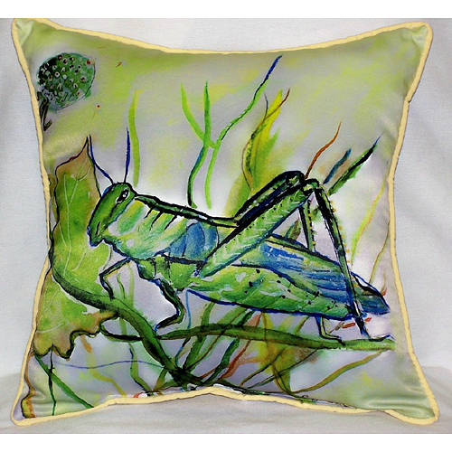 Betsy Drake HJ458 Grasshopper Art Only Pillow 18"x18"