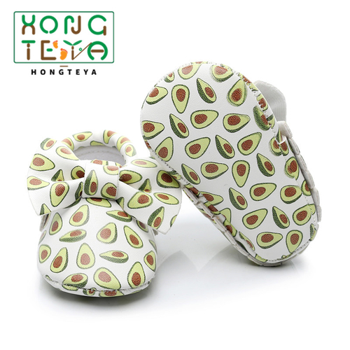 2019 Fruit Printing Soft Sole Baby PU Leather