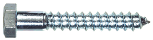 Hillman 230018 0.25 x 2.5 in. Zinc Plated Hex Lag Screw - Pack of 100