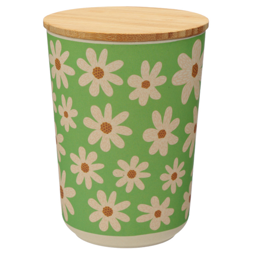 Medium Bamboo Composite Storage Jar Oopsie Daisy