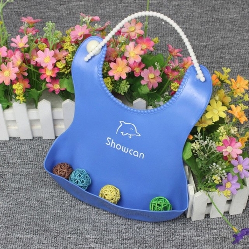 New arrival Feeding Bib Kids Cute Dolphin Silicone