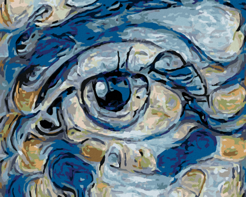 Paint by Numbers - ABSTRACT EYE OF A YOUNG GIRL