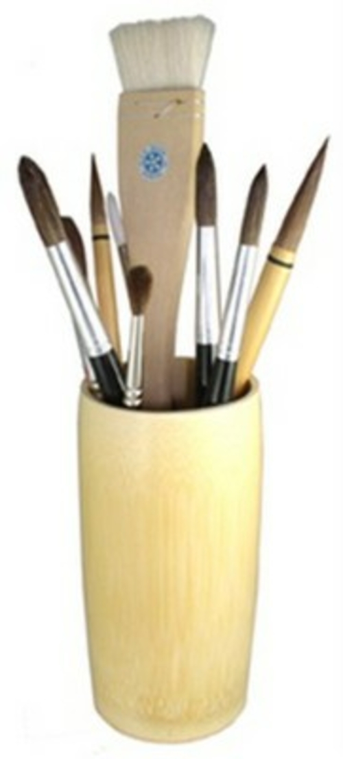 Art Supplies BT14-15 Bamboo Brush Vase - 6 In.