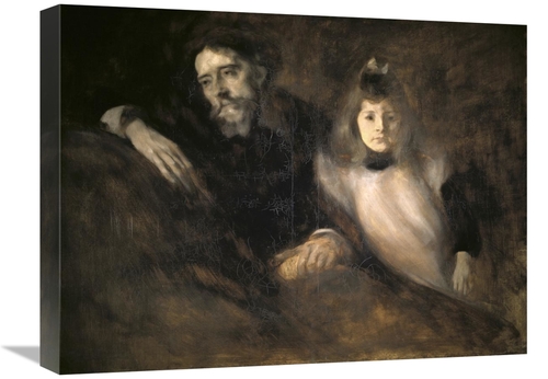 Global Gallery GCS-276985-22-142 22 in. Alphonse Daudet & His Daughter