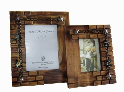 Sunshine Trading ST-01-5 Handmade Wood Photo Frame - 3.5 x 5 Inch
