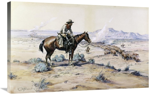 Global Gallery GCS-282794-36-142 36 in. The Trail Boss Art Print - Cha