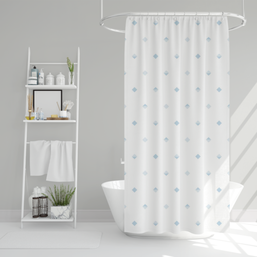 BLC - Diamond print - Polycotton Boho Style Modern Shower Curtain