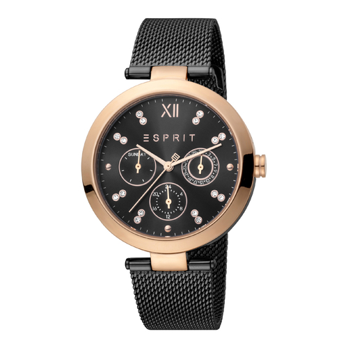 Esprit ES1L213M0085 Florine Black Rosegold Mesh Ladies Watch