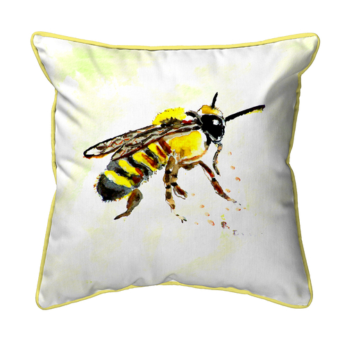 Betsy Drake SN731B 12 x 12 in. Bee Small Indoor & Outdoor Pillow