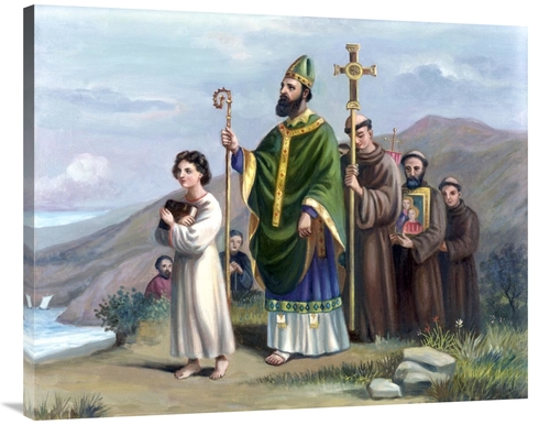 Global Gallery GCS-276731-40-142 40 in. Saint Patrick Journeys to Tara