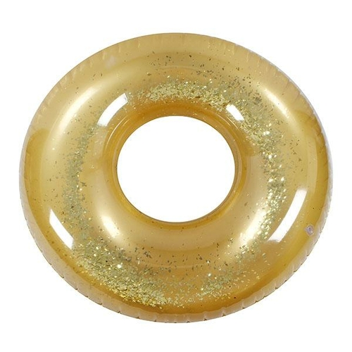 Metallic Glitter Swim Ring Gold