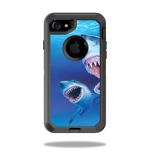 MightySkins OTDIP8-Great Whites Skin for Otterbox Defender iPhone SE 2