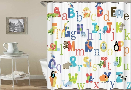 Animals Alphabet Shower Curtain