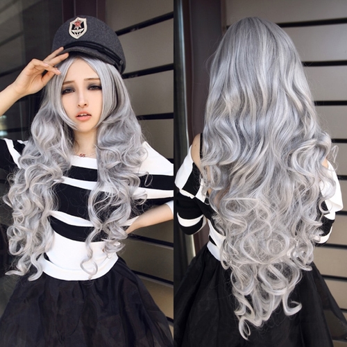 High Quality Anime Harajuku Lolita Silver Grey