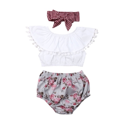 Newborn Baby Girl Clothes Summer 3pcs
