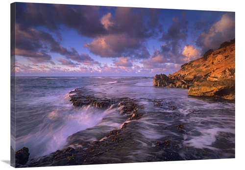 Global Gallery GCS-396356-3040-142 30 x 40 in. Surf Crashing on Rocks 