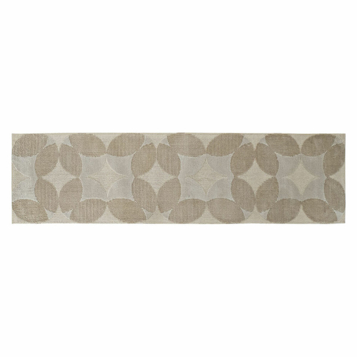 Carpet DKD Home Decor Beige Polyester Circles (60 x 240 x 0.9 cm)