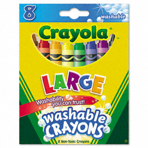 Binney & Smith 523280 Washable Crayons  Twistable  Eight Colors per Bo