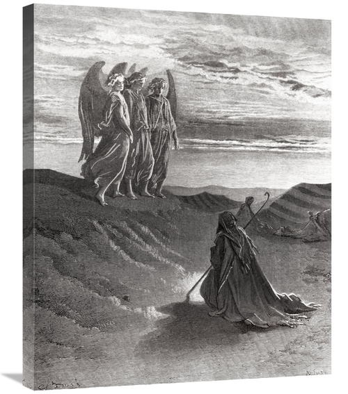 Global Gallery GCS-277430-30-142 30 in. The Lord Appearing Before Abra