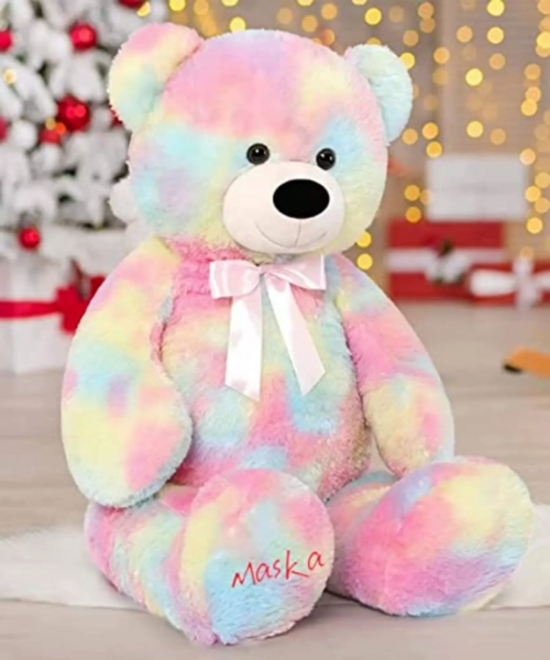 3 feet Rainbow teddy bear gift for girls-valentines day