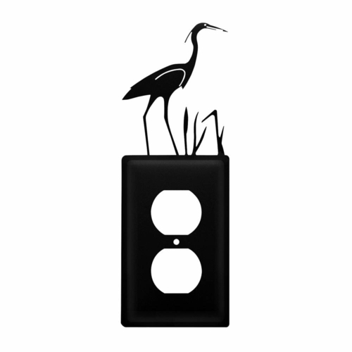 Wrought Iron Heron Outlet Cover