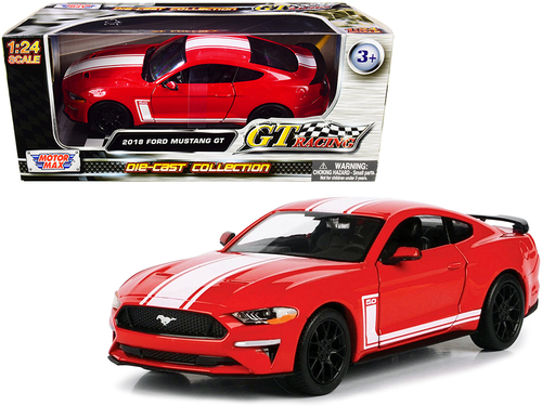 2018 Ford Mustang GT 5.0 Red with White Stripes \GT Racing\" Series