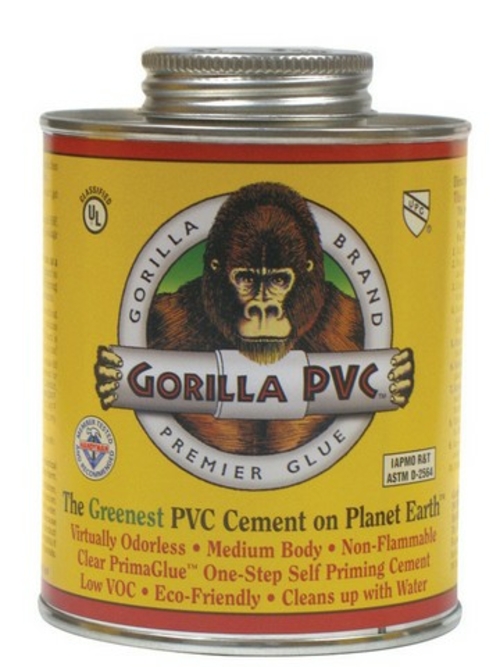 Gorilla R-16000 16 oz Clear low VOC PVC Cement