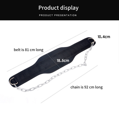 Weight Lifting Belt with Chain Dipping Belt