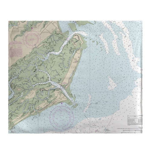 Betsy Drake BK11517 50 x 60 in. Fripp Island, SC Nautical Map Frip