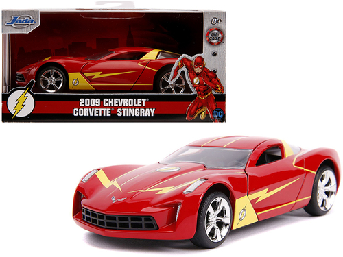 2009 Chevrolet Corvette Stingray Red and Yellow \The Flash\" \"DC