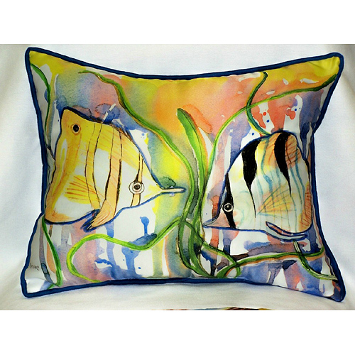 Betsy Drake HJ305 Angel Fish Art Only Pillow 15"x22"