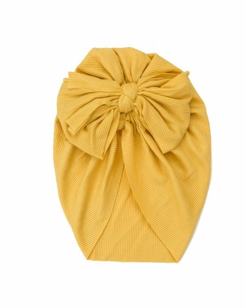 Ribbed Turban Hat ~ Yellow