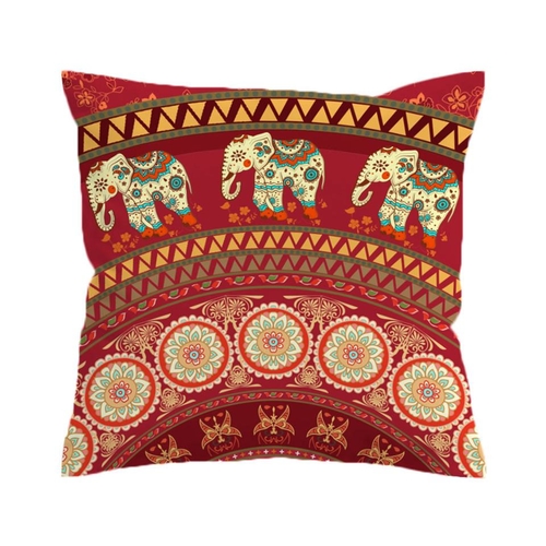 Mandala with Elephant Messenger Cushion Cover