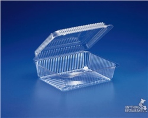 Inline SLP80 118 oz Hinged Carryout Container Pet, Clear - Case of