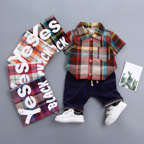 Fashion Toddler Baby Boy Gentleman Plaid