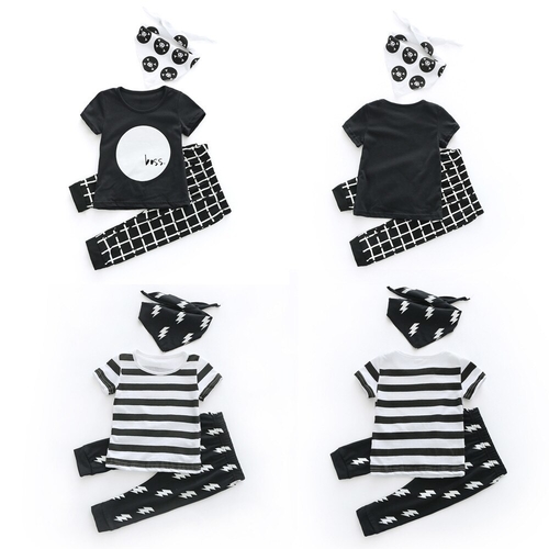 3Pcs Baby Summer Clothes Set Newborn Toddler