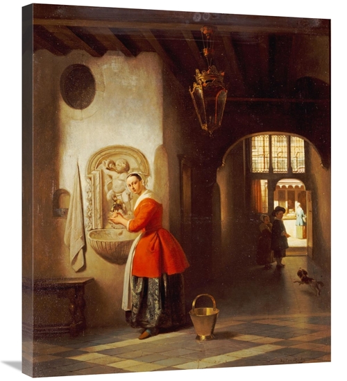 Global Gallery GCS-266593-30-142 30 in. A Maid in a Hallway Art Print 