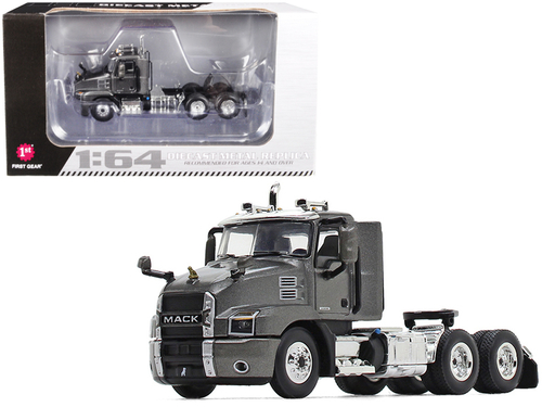 Mack Anthem Day Cab Tractor Truck Graphite Gray 1/64 Diecast Model by