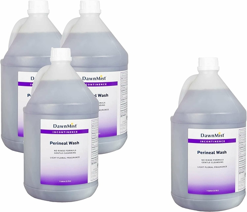 Dukal Perineal Wash Pack of 4 Bottles of Rinse-Free Perineal Wash